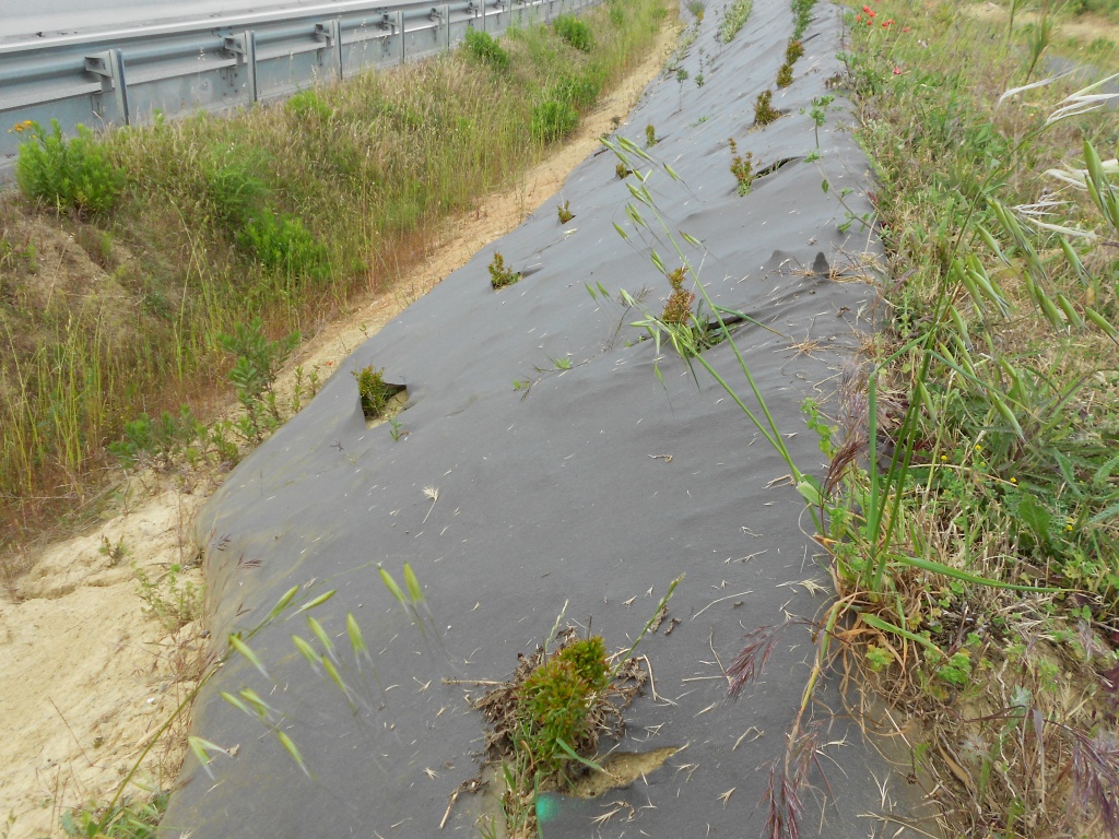 Biocovers paillage et protection de l'érosion, respect de l'environnement,  intégration esthétique - projet Vinci